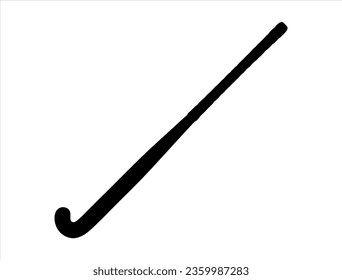 Crossed hockey stick silhouette vector art white background