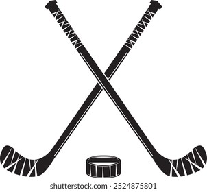 Crossed Hockey Sticks, Ice Hockey, Winter Sports, Hockey Player Cut Files