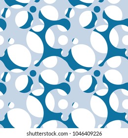 Crossed and intertwined multi-colored circles. Seamless circle geometric pattern