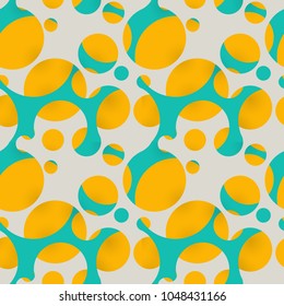 Crossed and intertwined multi-colored circles. Seamless circle geometric pattern
