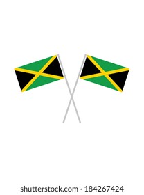 Crossed Jamaican Flags - Vector