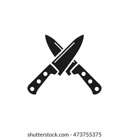 Crossed kitchen knife