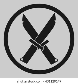 Crossed knives