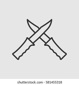 The crossed knives icon.