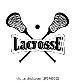 Crossed Lacrosse Stick. Vector Illustration