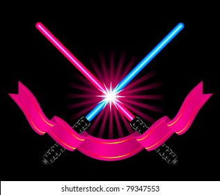 Crossed light sabers