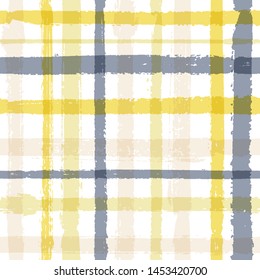 Crossed lines chequered pattern seamless stripes backdrop. Grunge striped fabric print textile design. Vector intersecting lines plaid pattern. Decorative simple crossed stripes graphics.