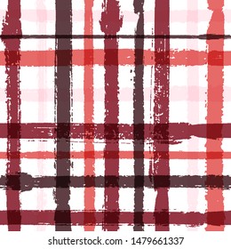 Crossed lines chequered pattern seamless stripes wallpaper. Vivid striped fabric print textile design. Vector intersecting lines plaid pattern. Minimal cool crossed stripes graphics.