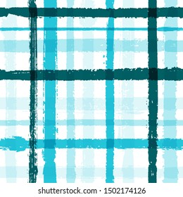 Crossed lines chequered pattern seamless stripes wallpaper. Hipster striped fabric print textile design. Vector intersecting lines cloth pattern. Minimal tartan crossed stripes grid.
