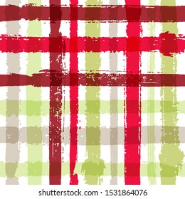 Crossed lines chequered pattern seamless stripes backdrop. Hipster striped fabric print textile design. Vector intersecting lines blanket pattern. Colorful cool crossed stripes graphics.