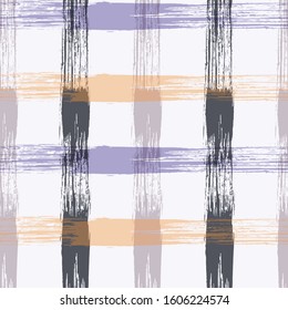 Crossed lines chequered pattern seamless stripes wallpaper. Ink texture cool crossed stripes grid.
