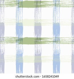 Crossed lines chequered pattern seamless stripes wallpaper. Tartan plaid pattern in purple, green, and white for flannel shirt or other modern fashion clothing design.
