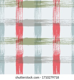 Crossed lines chequered pattern seamless stripes wallpaper. Boho striped fabric print textile design.