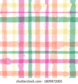 Crossed lines chequered pattern seamless stripes wallpaper. Ethnic striped fabric print textile design. Vector intersecting lines cloth pattern. Abstract simple crossed stripes grid.