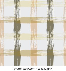 Crossed lines chequered pattern seamless stripes wallpaper. Tartan plaid pattern in purple, green, and white for flannel shirt or other modern fashion clothing design.