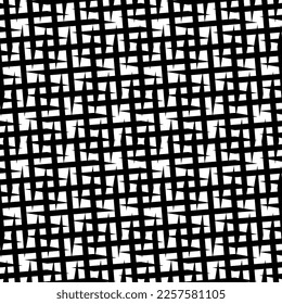Crossed lines seamless pattern. Angled stripes ornament. Linear motif. Pinstripes print. Striped background. Tilted line shapes wallpaper. Slanted stripe figures backdrop. Vector art