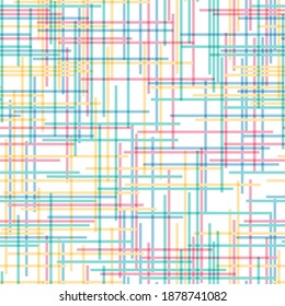 Crossed lines texture vector seamless pattern. Modern background. Irregular geometric psychedelic seamless ornament. Thin lines texture. Scribble backdrop design.