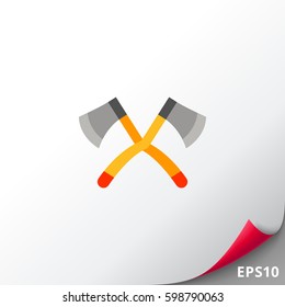 Crossed Lumberjack Axes Icon