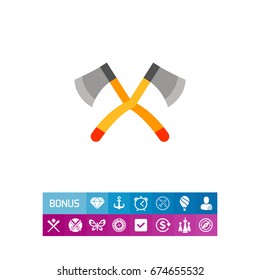 Crossed Lumberjack Axes Icon