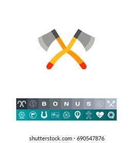 Crossed Lumberjack Axes Icon