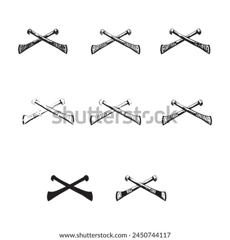 Crossed Machete Blade Weapon Icon Vector