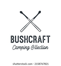 Crossed matches on bushcraft poster