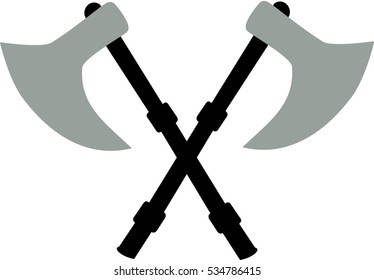 Crossed medieval axes