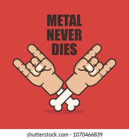Crossed Metal Hand Sign