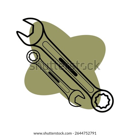 Crossed Metal Wrenches for Repairs