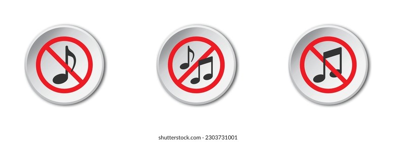 Crossed musical note icon. Vector illustration.