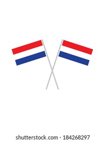 Crossed Netherlands Flags - Vector