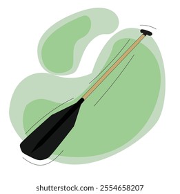 Crossed oars. Canoe paddles.paddle for kayak or canoeing 