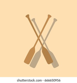 Crossed oars icon, vector illustration design. Boats collection.