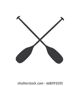 Crossed Oars Icon, Vector Illustration Design. Boats Collection.