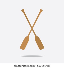 Crossed oars icon, vector illustration design. Boats collection.