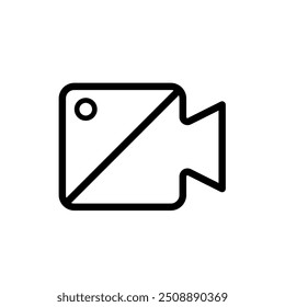 Crossed out camera, turn off recording, ban on filming - vector icon