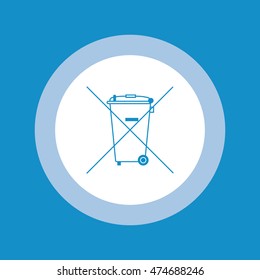 The Crossed Out Wheelie Bin Symbol , Waste Electrical and Electronic Equipment recycling sign . Vector illustration