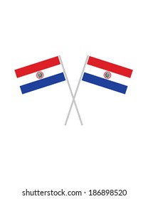 Crossed Paraguay Flags - Vector