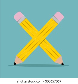 Crossed pencils