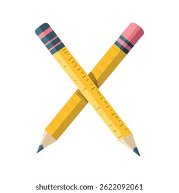 Crossed Pencils Education Stationery Template