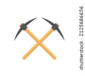 crossed pickaxe vector icon element design template web