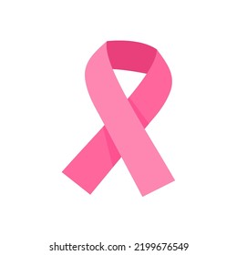 crossed pink ribbon symbol of world cancer day