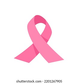 crossed pink ribbon symbol of world cancer day