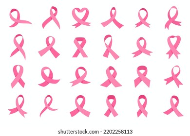 crossed pink ribbon symbol of world cancer day