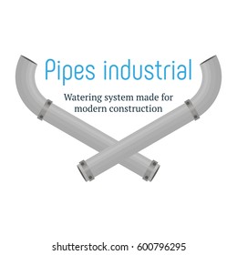 Crossed pipes logo for a handyman