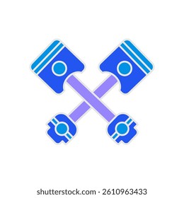 crossed piston icon eps 10