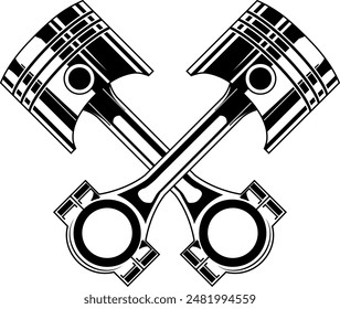 Crossed Pistons Digital EPs Vector graphics File