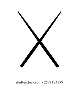 Crossed pool cue stick silhouette icon vector illustration design on white background.