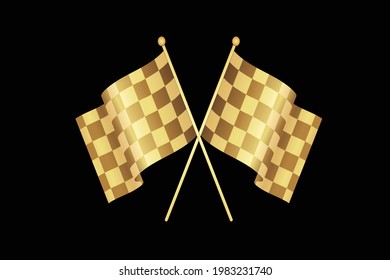 ​Vector of crossed race flags