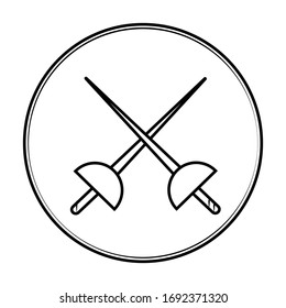 Icono de violadores cruzados ilustración vectorial